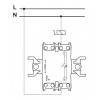 Выключатель Schneider Electric Asfora 1-клавишный кнопочный («лестница») с индикатором (винтовые зажимы) крем изображение 3 (схема)