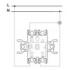 Выключатель Schneider Electric Asfora 2-клавишный для жалюзи крем изображение 4 (схема)
