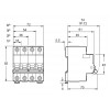 Автоматичний вимикач Schneider Electric EZ9 (Easy9) 4P 32А тип C 4,5кА зображення 2 (габаритні розміри)