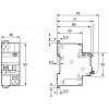 Дифференциальный автоматический выключатель Schneider Electric Resi9 1P+N 32А 30мА хар-ка C тип АC изображение 3 (габаритные размеры)