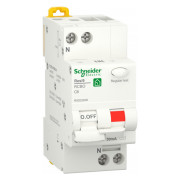 Дифференциальный автоматический выключатель Schneider Electric Resi9 1P+N 6А 30мА хар-ка C тип АC мини-фото