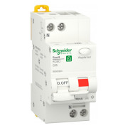 Диференційний автоматичний вимикач Schneider Electric Resi9 1P+N 25А 30мА хар-ка C тип А міні-фото