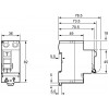 Дифференциальный выключатель (УЗО) Schneider Electric Resi9 2P 40A 30мА тип AC изображение 2 (габаритные размеры)